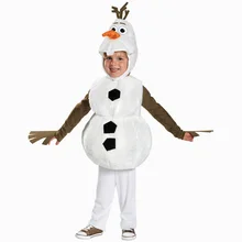 Cute Snowman Olaf Costume Cosplay For Children Christmas Costume For Kids