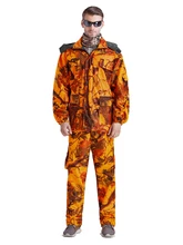  Orange Bionic Camouflage Suit include Jacket and Trousers Outdoor Tactical military Hunting Fishing waterproof dres 