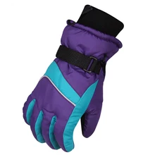 1 пара лыжных перчаток для сноуборда, ветрозащитные, для взрослых, теплые, спортивные, водонепроницаемые, регулируемые, утепленные, зимние, для велоспорта, для мужчин и женщин