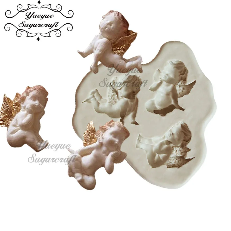 CK-SM-166 Yueyue Sugarcraft Angel baby силиконовая форма помадка форма для украшения торта инструменты форма для шоколадной мастики - Цвет: CK-SM-166