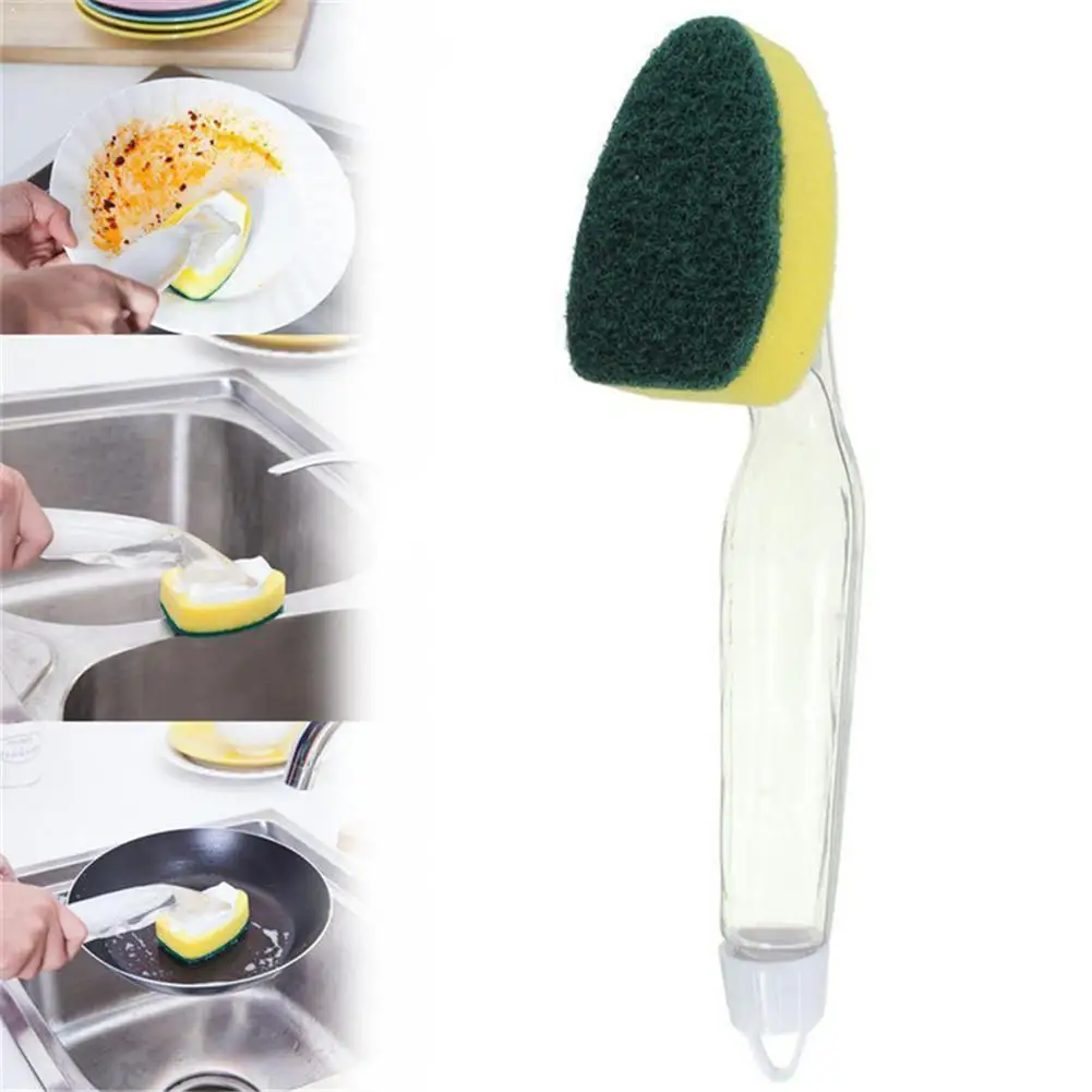 

Replace The First 2 Packs (without Handle) Creative Pot Handle Detachable Plus Liquid Wash Brush Strong Decontamination Spo D8A5