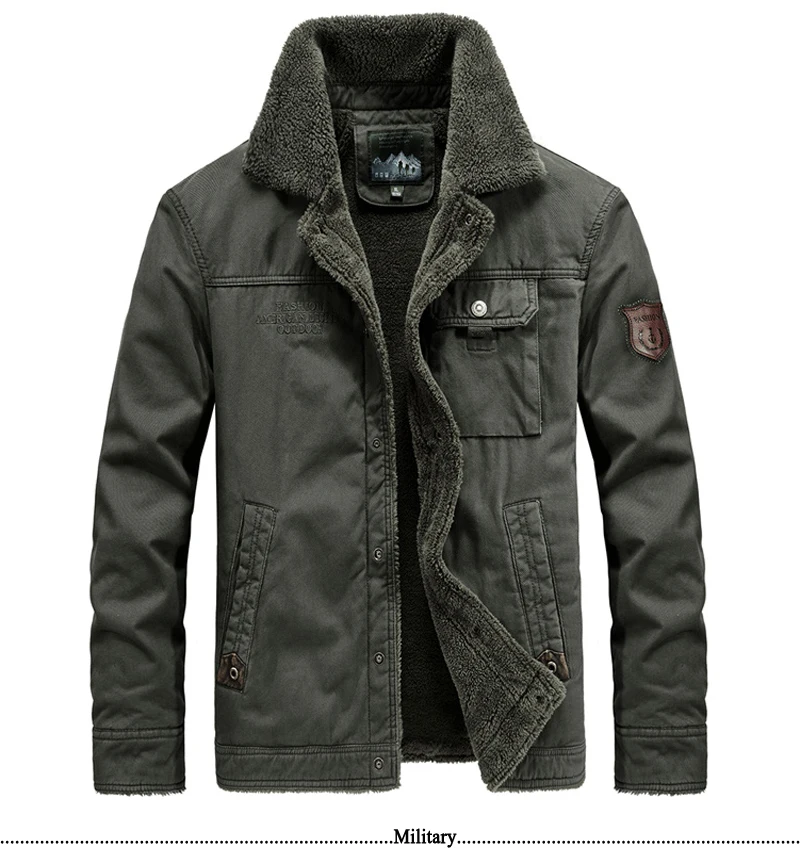 Зимняя куртка-бомбер для мужчин Air Force Pilot MA1, Теплая мужская куртка с меховым воротником, мужские тактические флисовые куртки и пальто, размер M~ 6XL