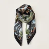 Summer Luxury Brand Silk Scarf Square Women Shawls And Wraps Fashion Office Small Hair Neck Hijabs Foulard Scarves 90*90cm 6