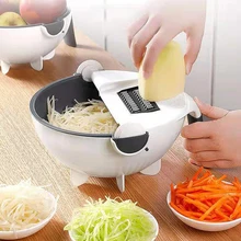 Многофункциональный нож для овощей с дренажной корзиной Картофелечистка терка для моркови