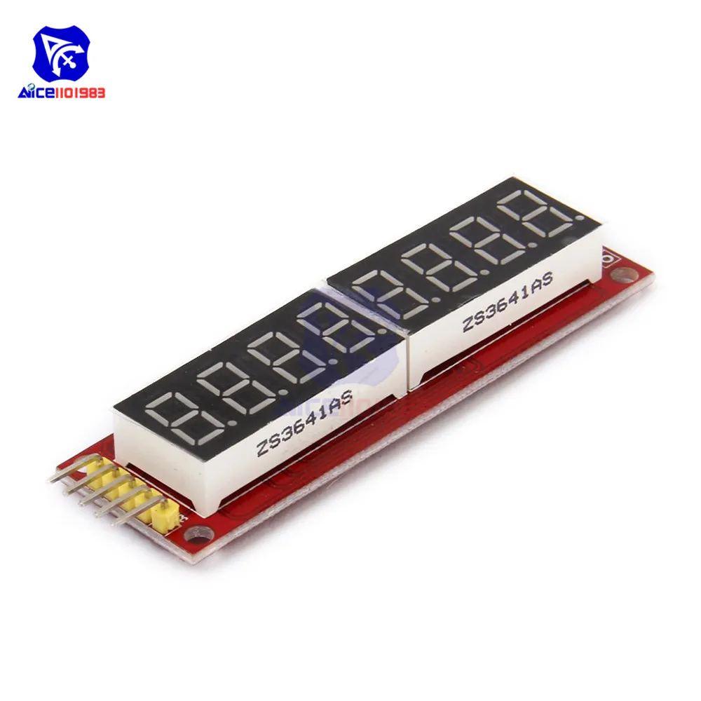 MAX7219 8 Digit LED Tube Display Control Module For Arduino 3.3V 5V Microcontroller Serial Driver 7-segment