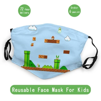 

Super Mario Children Non-Disposable Face Mask Anti Bacterial Dustproof Mask Protection Cover Respirator Mouth Muffle