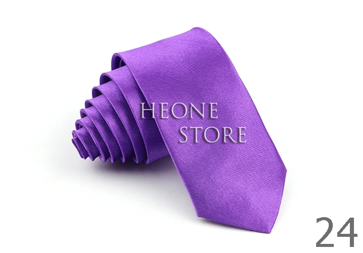 Superschlanke 5 cm große Krawatte für Männer, solide Regenbogenfarbe, Polyester-Krawatte, schmal, dünn, rot, blau, orange, modisches Alltags-Hemd-Accessoire – Detail 23
