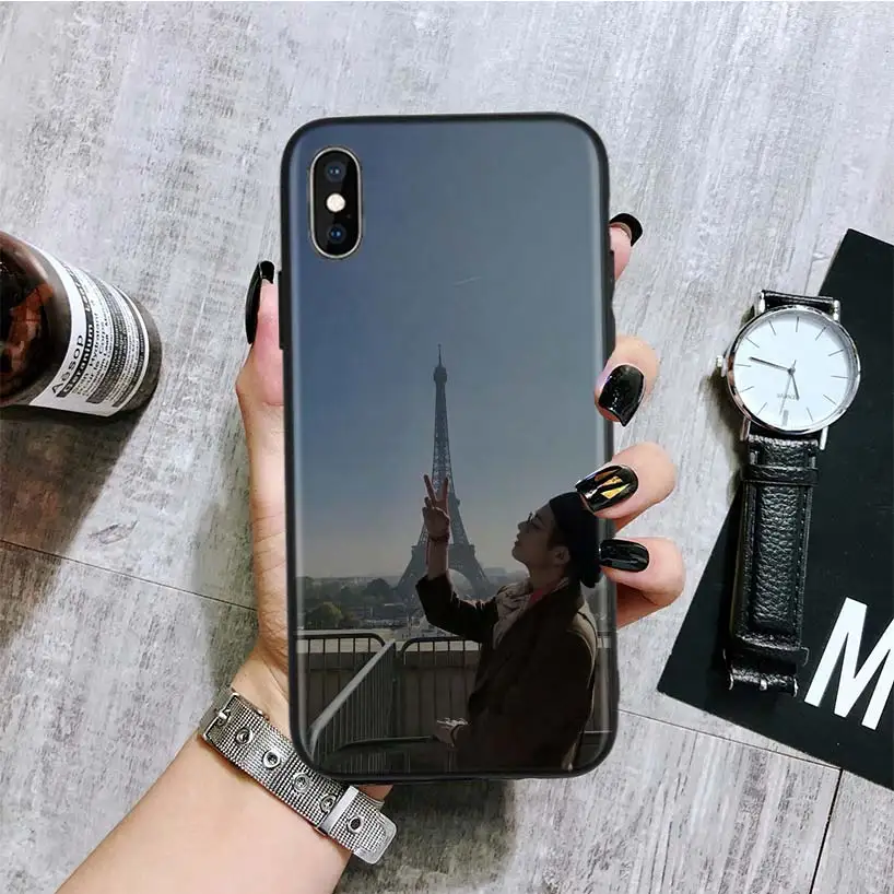 Kpop Kim V Taehyung черный чехол для телефона Apple IPhone 11 Pro XS MAX XR 7 8 6S Plus X 10 Ten 5 5S SE Coque Shell - Цвет: BA067-4