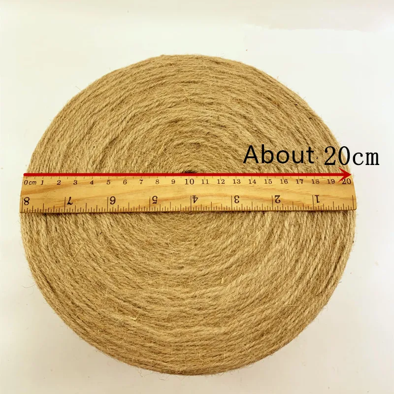 두꺼운 꼰 황마 로프, 대마 로프, 묶인 태그 장식, 황마 두께, 사진 벽 포장 코드, 수제 DIY, 3mm x 4kg