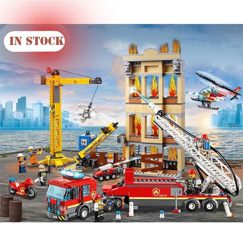 Koop Nieuwe 60216 60110 Compatibel Met Legoinglys Stad Serie De Brandweerkazerne Model Bouwsteen Baksteen Speelgoed Voor Kinderen Xmas Gift