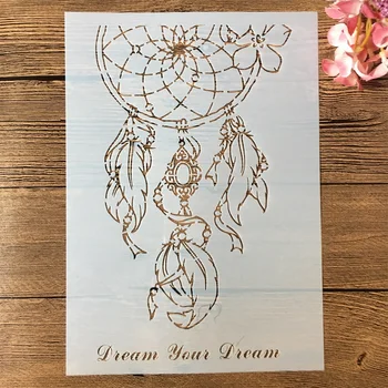 

A4 29cm Your Dream Catcher DIY Layering Stencils Wall Painting Scrapbook Coloring Embossing Album Decorative Template