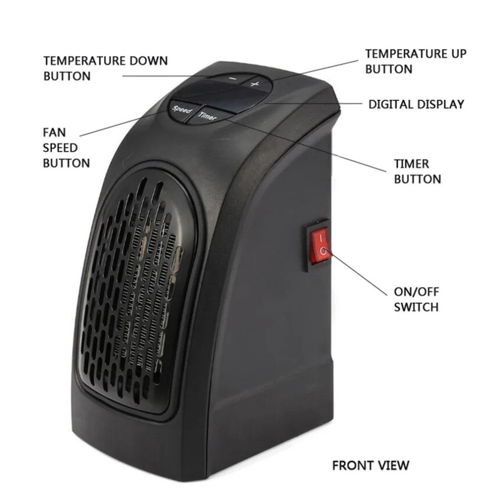 Mini Wall-Outlet Electric Handy Air Heater Powerful Warm Blower Room Fan Stove Heater Radiator Warmer For Office Home