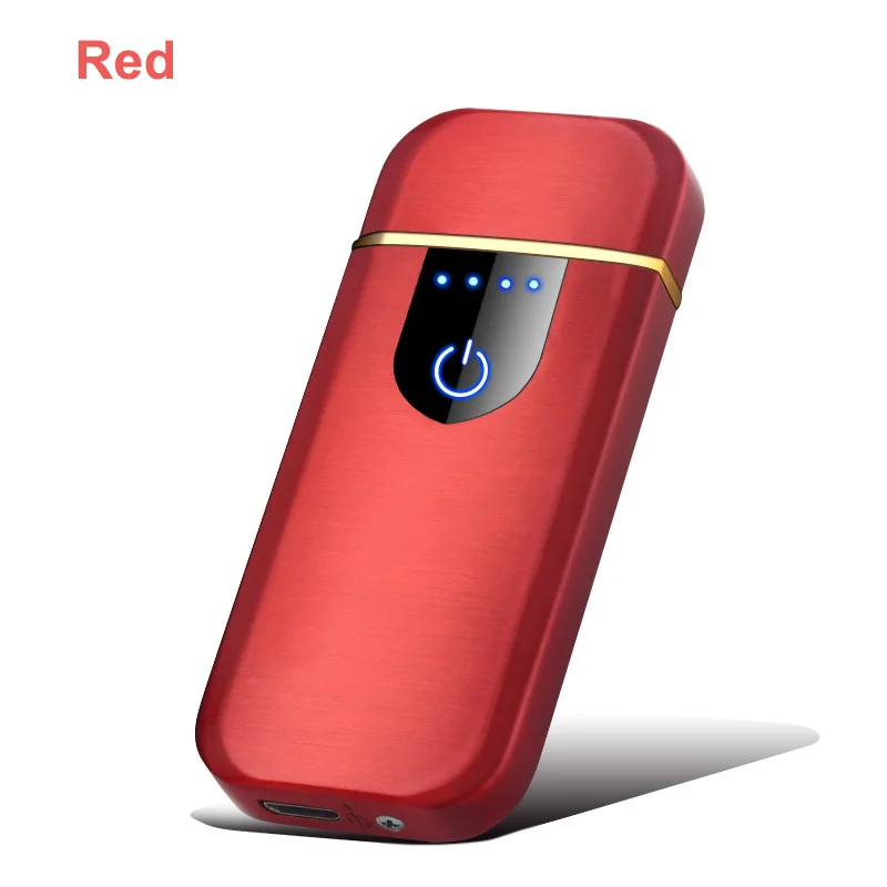 USB Зажигалка отпечатков пальцев сенсорные умные зажигалки Электрический заряжаемый без огня сигарета воспламенитель мини ветрозащитный 10 шт./партия