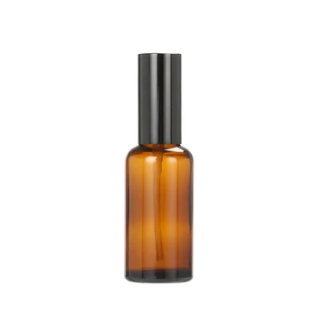 

Amber Glass Bottles with Black Fine Mist Sprayers Portable Mini Fine Mist Sprayers Cosmetics Bottled 2Set 10ml