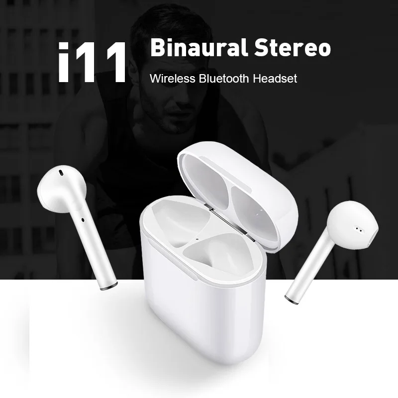 

TWS 5.0 i11 Touch TWS 5.0 Noise Reduction Bluetooth Headset Single Headphone Low Power Comfortable Sweatproof Wireless Headset