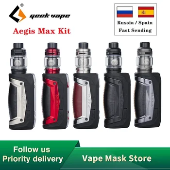 

Original Geekvape Aegis Max Kit 100W Box MOD Electronic Cigarette Vape AS 2.0 Chipset with Zeuz Sub ohm tank Mesh Z1 Vaporizer