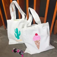 Японский Корейский стиль колледжа, художественная и художественная Милая коническая кактус, Наплечная Сумка из парусины в стиле Харадзюку