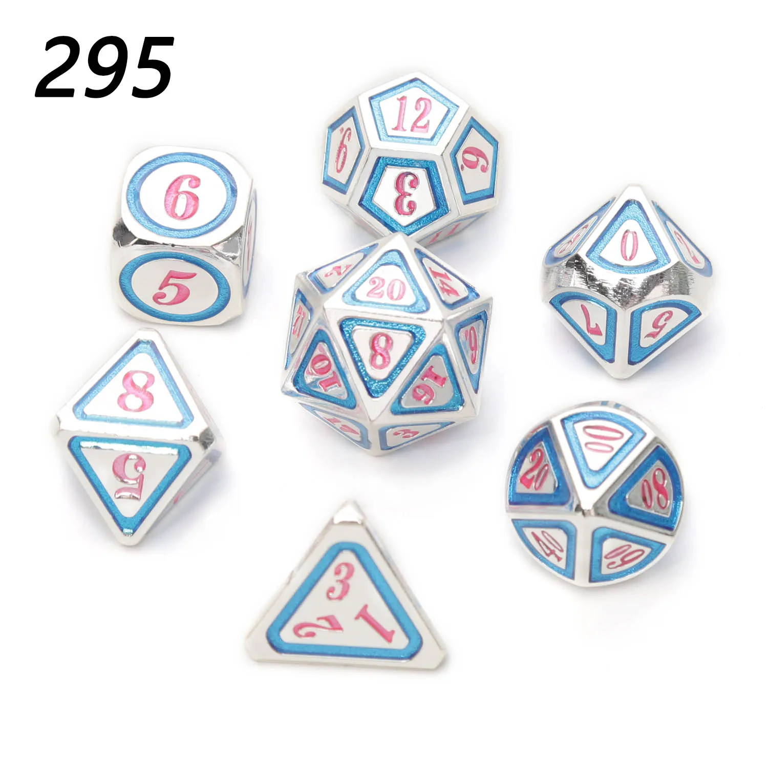 Chengshuo rpg dice dungeons and dragons table games sales promotion polyhedral metal dices Zinc alloy new style number dices - Цвет: 295