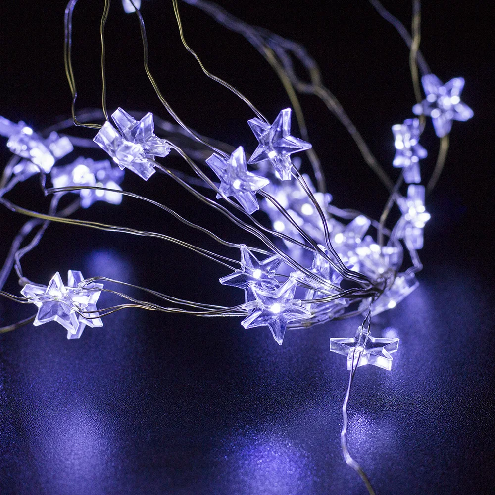 30LED батарея микро рисовый провод медный Фея гирлянды Вечерние огни теплый белый/RGB