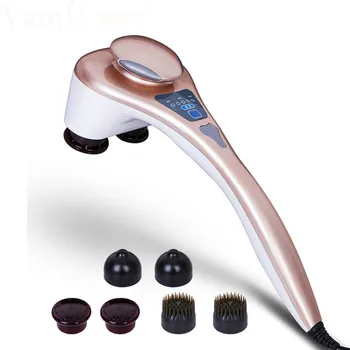 

Heating Handheld Percussion 4 Gear 2 Massage Heads Polar Speed Adjustment Roller Electric Dolphin Massager