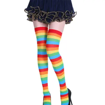 

Multiple Styles Halloween Christmas Striped Stockings Party Clothing Accessories Colorful Socks Knee Highs Long Cute Socks