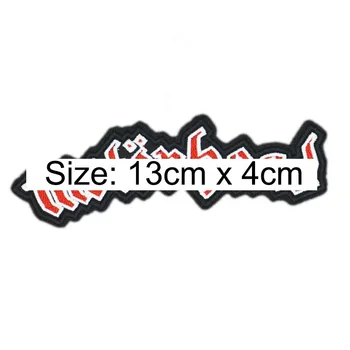 

Red Black Music BAND PATCHES for Clothing BIKER VEST LEATHER JACKET BACK Lemmy IRON ON Heavy Metal