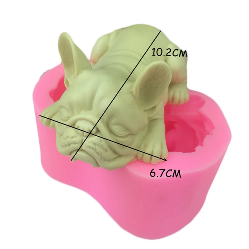 Франция собака Molde Jabon силикона делая форму Moule Savon животных формы 3d мыло формы для торта шоколад для декорирования DIY Инструменты
