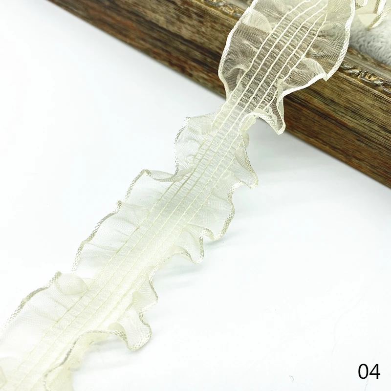 Elegant 30mm Elastic Lace Ribbon for Hair Accessories and DIY Crafts - 1 Yard