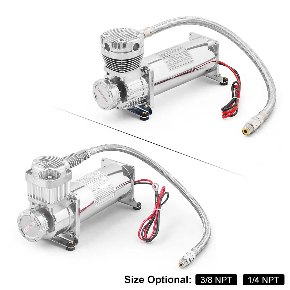 Universal 3/8npt 1/4npt 200psi 480c 12v Air Suspension Compressor Pump