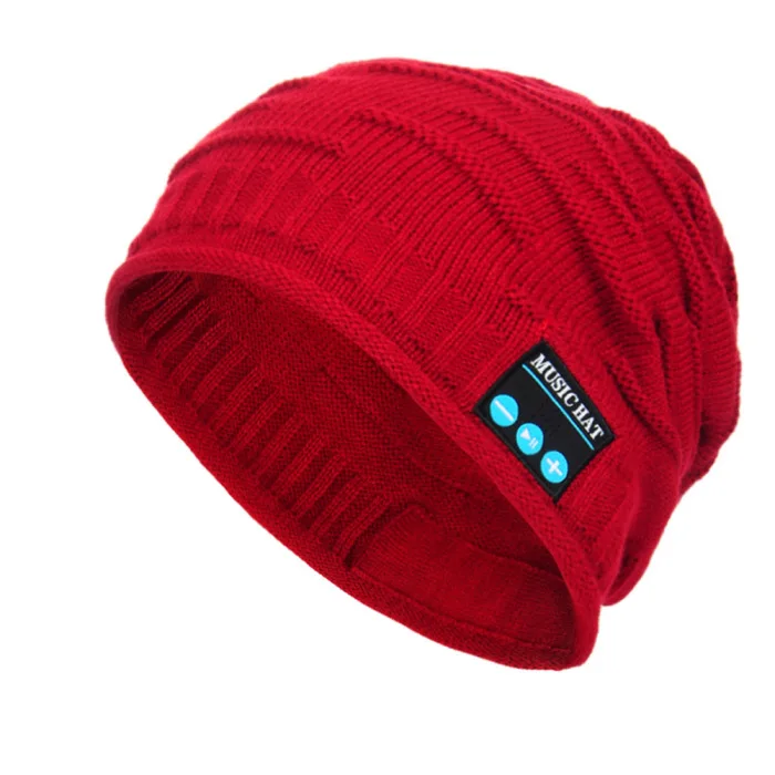 Bluetooth Music Knit Beanie Hat Running Caps Unisex Wireless Smart Warm Cap Headset Speaker with Mic