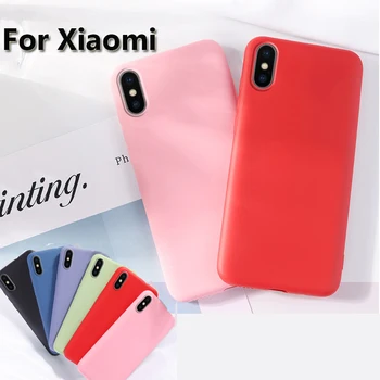 

50pcs Luxury Liquid Silicone Soft Case For Xiaomi Mi 9 SE CC9 CC9E Mix 3 Redmi Note 8 7 7A Pro Go K20 Retro Candy Color Cover