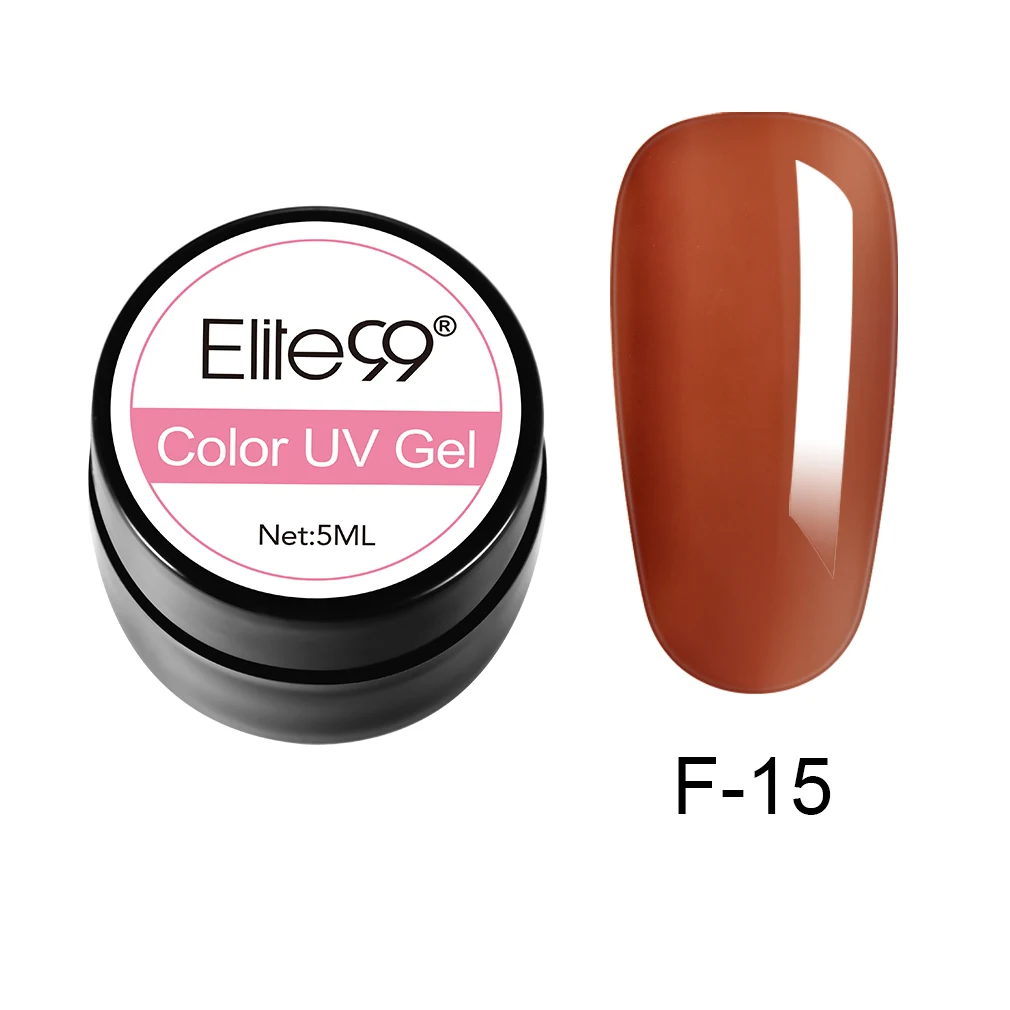 N-GLJF15-5ML-003 Elite99 5 мл Чистый Цвет гель-краска УФ-гель для ногтей замачиваемый Гель-лак для ногтей Полупостоянный УФ-лак для ногтей - Цвет: N-GLJF15-5ML-003
