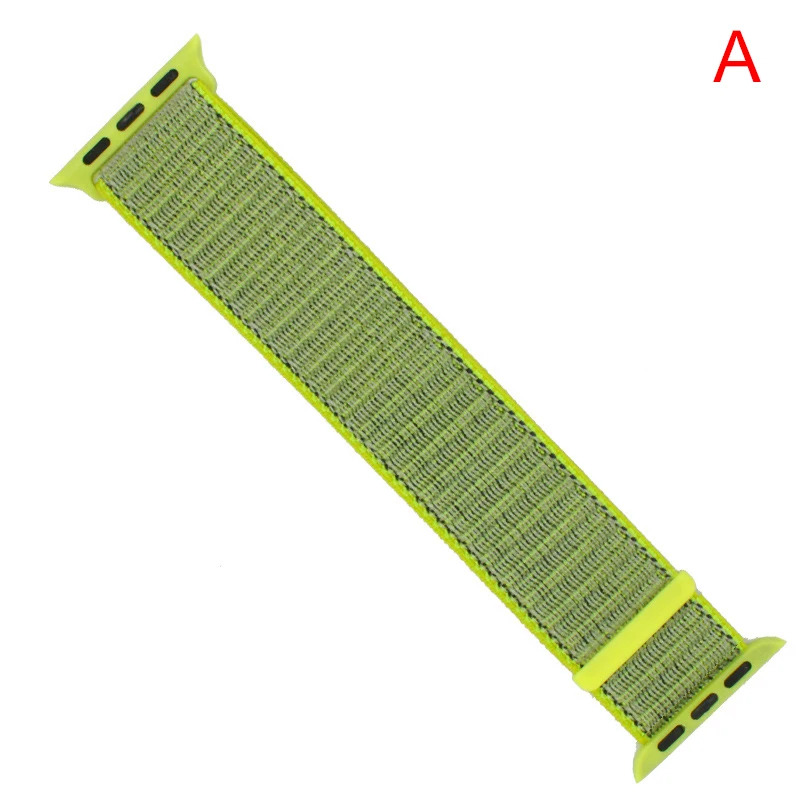 A Essidi нейлоновый ремешок для Apple Watch Series 5 4 3 2 1 умный тканый браслет петля для iwatch Series 38 40 42 44 мм - Цвет: A