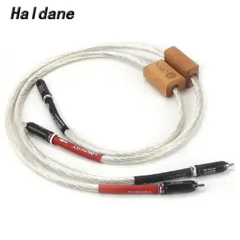 

Haldane Pair HIFI Hi-End Nordost Odin RCA Reference Interconnect Audio Cable with Rhodium plated WBT-1020 RCA PLUG