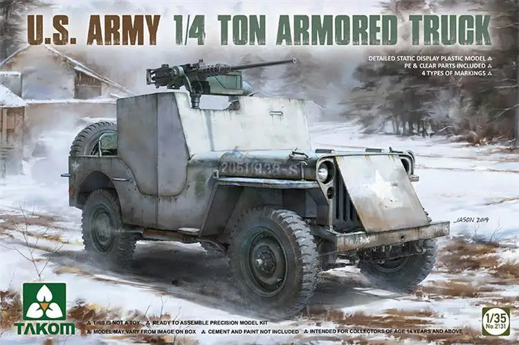 TAKOM 2131 1/35 SCALE U.S. ARMY 1/4 TON ARMORED TRUCK 2020 NEW |