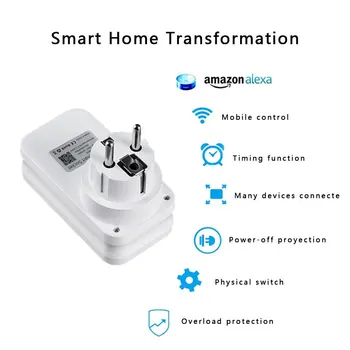 

Timethinker Smart WiFi Socket US EU Homkit Plug for Apple Homekit Alexa Google Home Siri Voice Remote Control Vstarcam