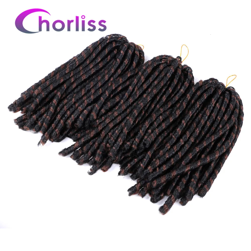 Ombre Goddess мягкие дреды цветные вязанные крючком косы Chorliss Jumbo DREAD прическа синтетические Locs плетение волос для наращивания