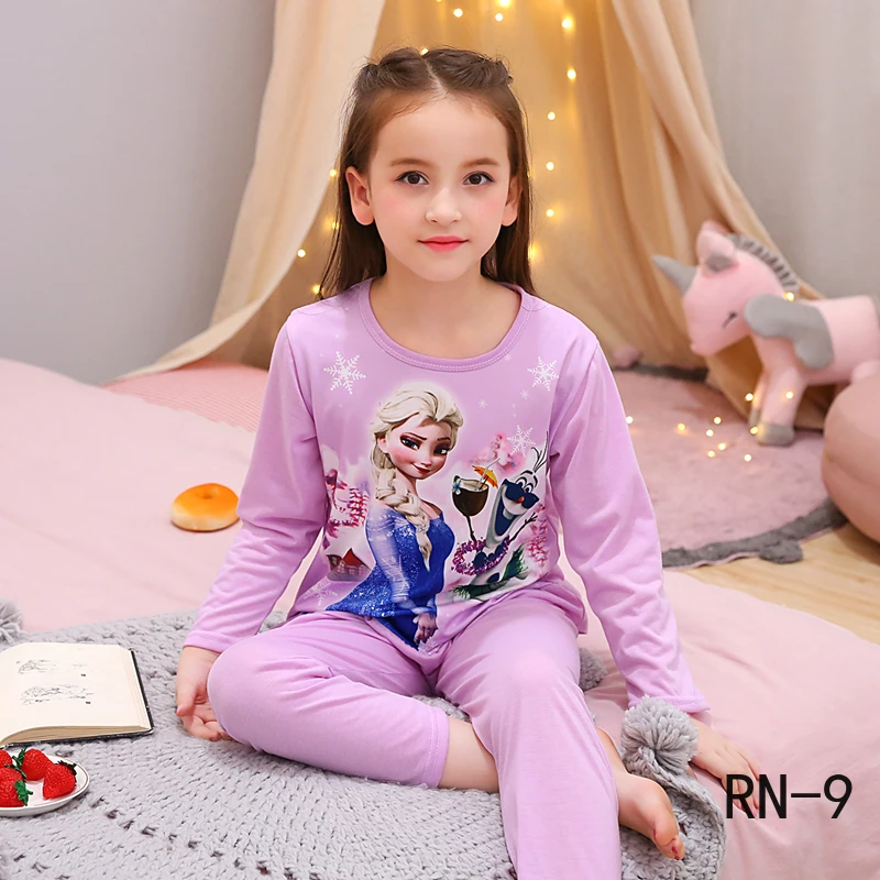 Модный детский пижамный комплект с героями мультфильмов; одежда для сна с длинными рукавами для девочек; костюм для отдыха; Милые пижамные комплекты для мальчиков; Осенняя детская Рождественская одежда