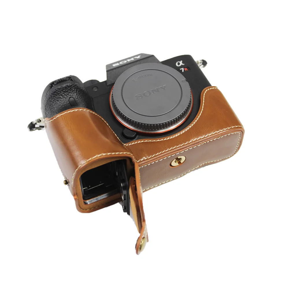 Чехол для камеры из искусственной кожи для sony A7R4 A7R IV A7R Mark IV, защитный чехол на половину тела, чехол для камеры
