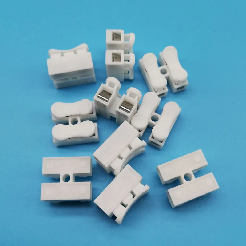 10PCS Retail Pack CH 2 Self locking Push type Quick Terminal 2 position ...