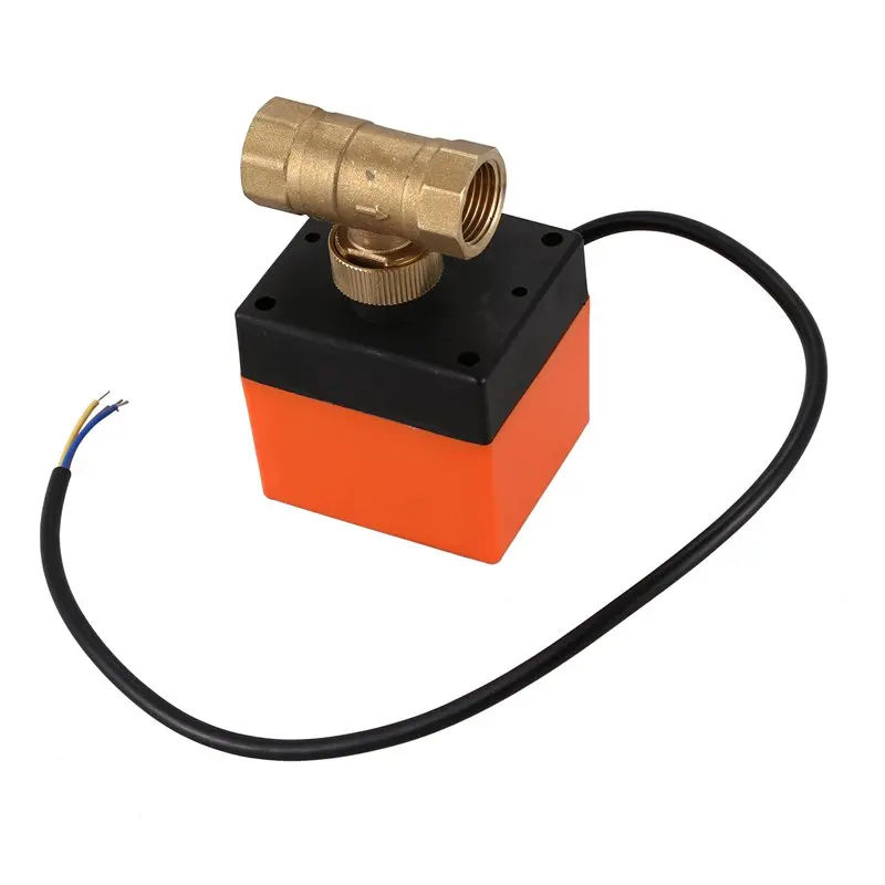 DN15-2 AC220V кондиционер Напольное отопление микро-Электрический двухсторонний шаровой клапан три линии два управления электрический шаровой клапан