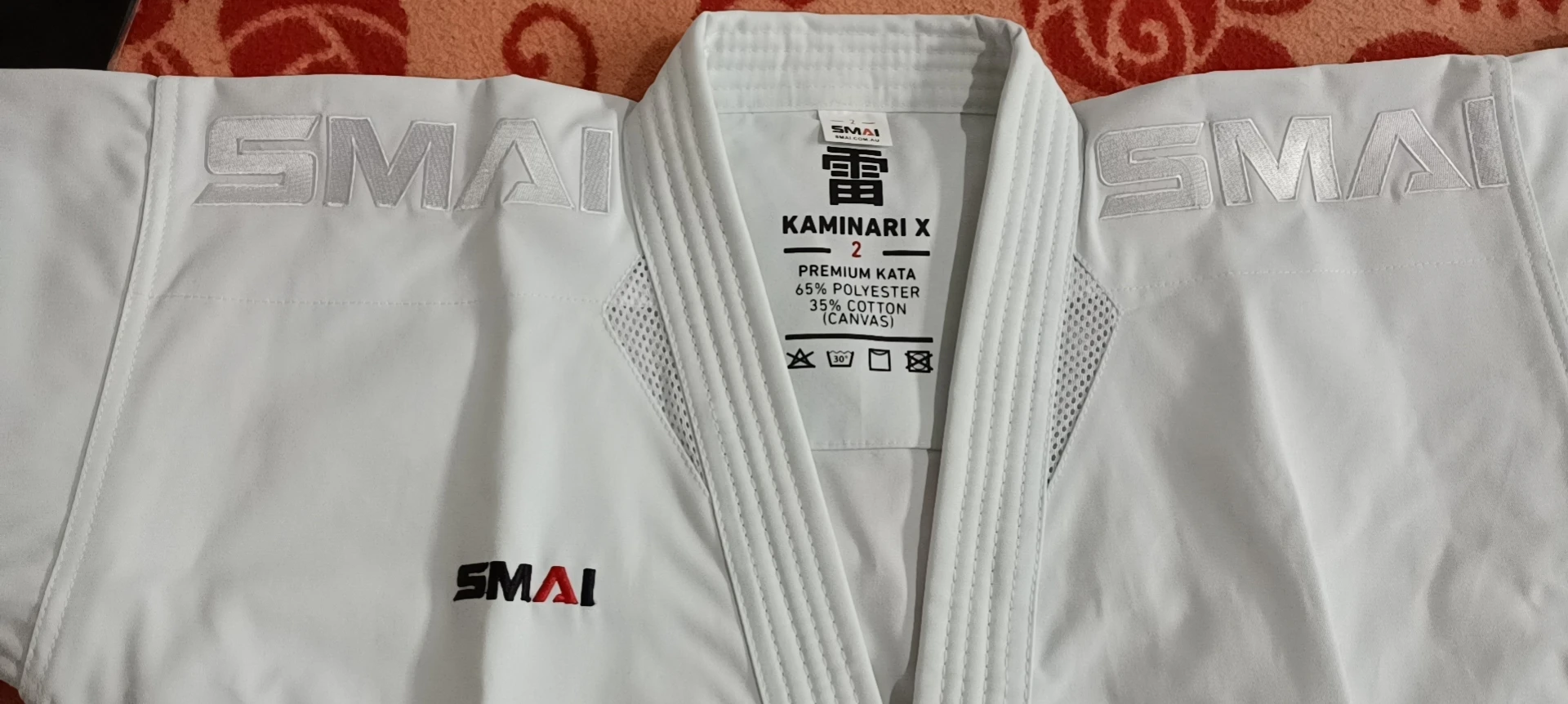 Фото (3C) 14OZ Премиум KATA GI - KAMINARI X Оригинальная Kata karategi GI SMAI официальная форма для каратэ Kata, каратэги Kata WKF одобренная №5