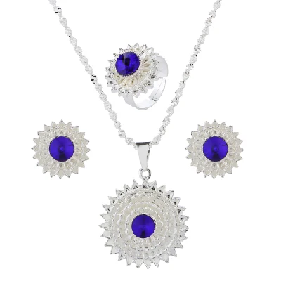 Shamty Small size Africa Ethnic Sets Silver Color Gold Color Beautiful And Elegant Woman Classic Jewelry RBG Accessories A40003 - Окраска металла: Светло-желтый цвет