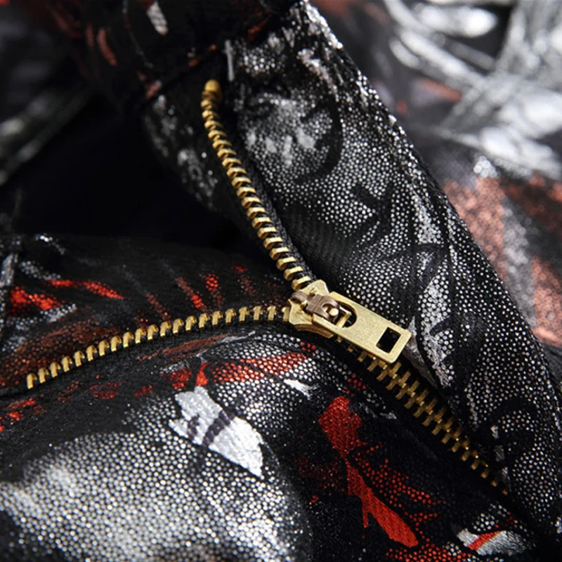 70% OFF Aolamegs Jeans Men Luxury Print Denim Advanced Fashion Casual Tight Retro Hip Hop High Street Style Jeans Streetwear Autumn