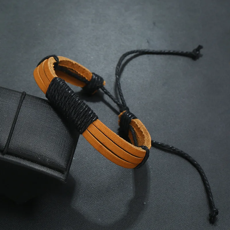 2019 новый завод прямой винтажный Плетеный Простой кожаный браслет и браслеты для