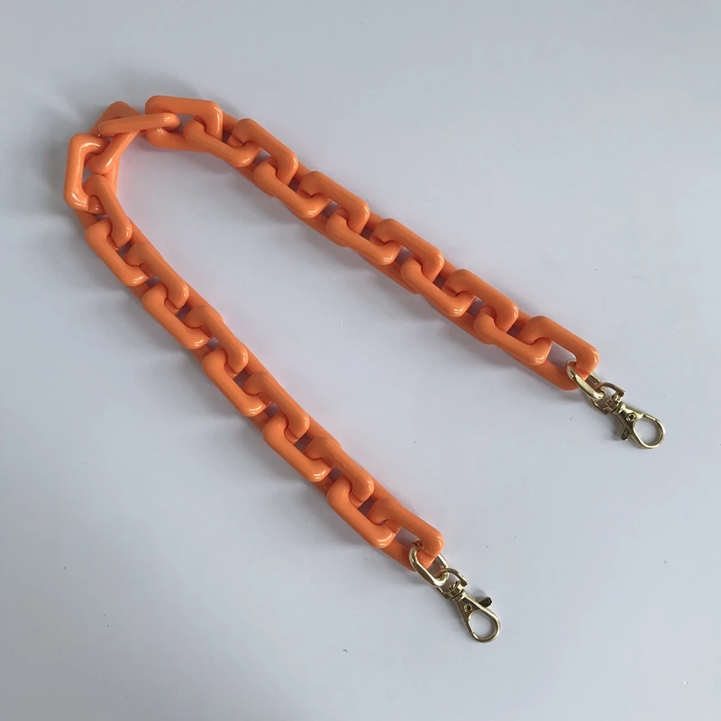 Gold Detachable Replacement Handbag Straps Fashion Women Bag Accessories Colorful Acrylic Handles Resin Strap 60cm