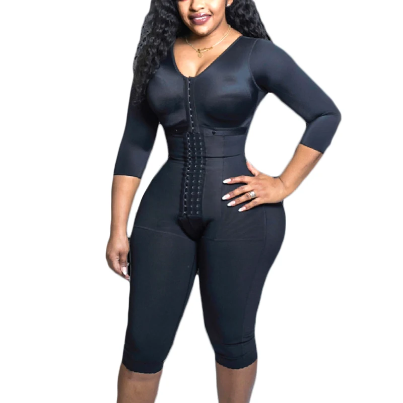 Full Body Support Arm Compression Shrink Your Waist With Built In Bra Corset Minceur Slimming Sheath Woman Flat Belly