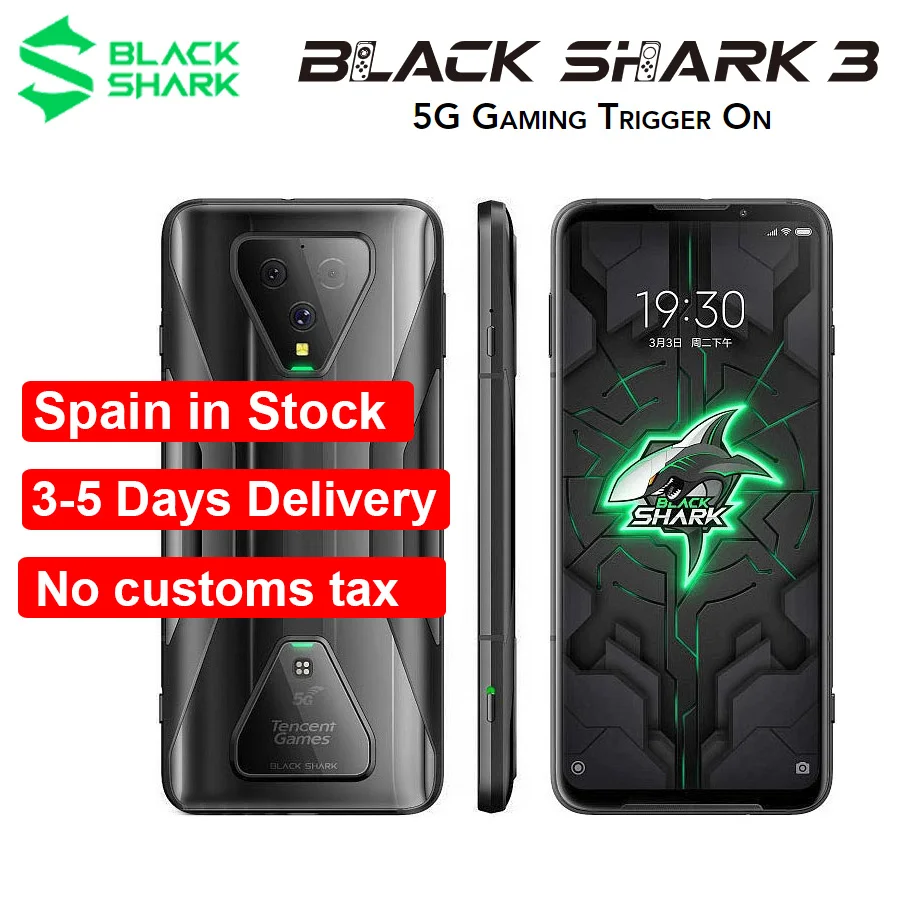 Spain In Stock Global Version Xiaomi Black Shark 3 Gaming Phone 6.67 Spain In Stock Global Version Xiaomi Black Shark 3 Gaming Phone 6.67