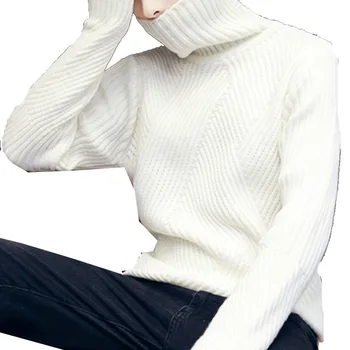 

Casual Turtleneck Knitted Pullover Woolen Sweater Men Solid Knitted Pullover Slim Thick Men Clothes Nice