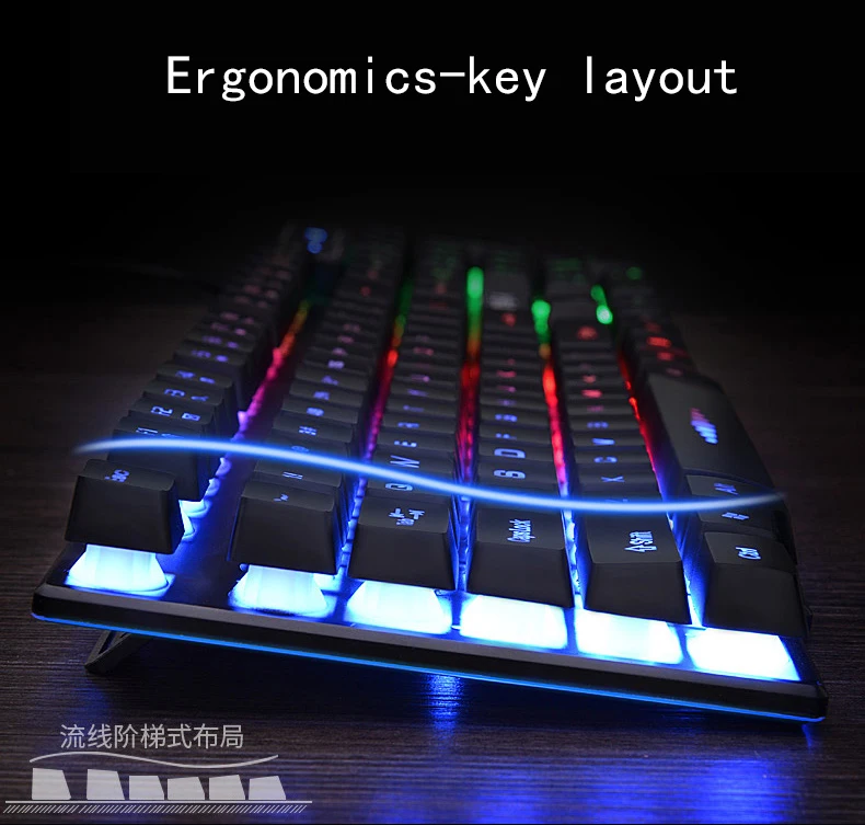Водонепроницаемая Проводная клавиатура Levitate Keycap игровая клавиатура USB RGB подсветка светодиодный ПК Клавиатура Держатель геймерские компьютерные игры клавиатуры